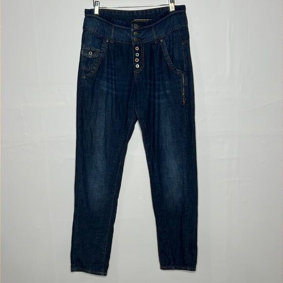 Zara denim rules by TRF baggy high waist size 4 pants. - Picture 1 of 9